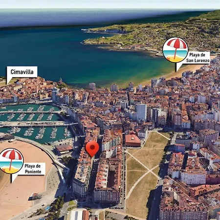 Sunset Playa Poniente - Vistas Al Mar Y Centrico 기욘