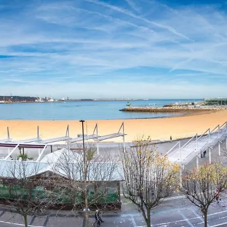 Sunset Playa Poniente - Vistas Al Mar Y Centrico Apartamento Gijón